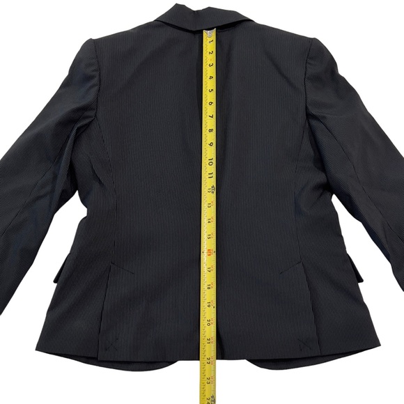 Express Design Studio Blazer One-Button Black Pinstripe Y2K - Picture 15 of 15